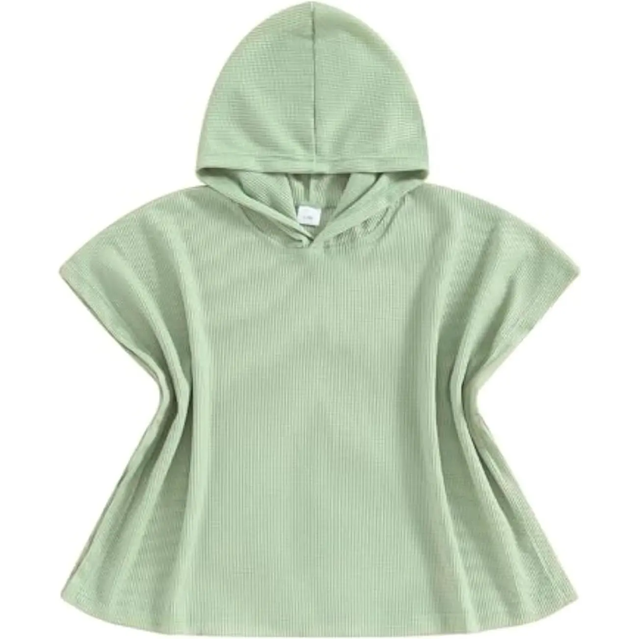 Hooded Waffle Fabric Kids Swim Cover-Up - Poncho Cut Beachwear for Boys & Girls, Ideal for Beach, Pool Use, Poncho Hooded, Pool Beach Wear