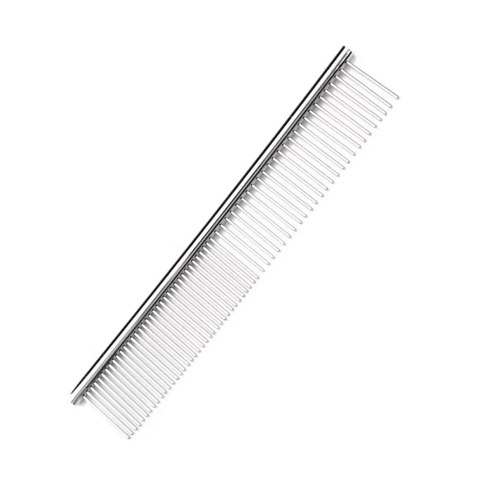 Dog hair removal comb, stainless steel multi-color pet grooming comb, gently removes loose knotted hair, clean grooming comb