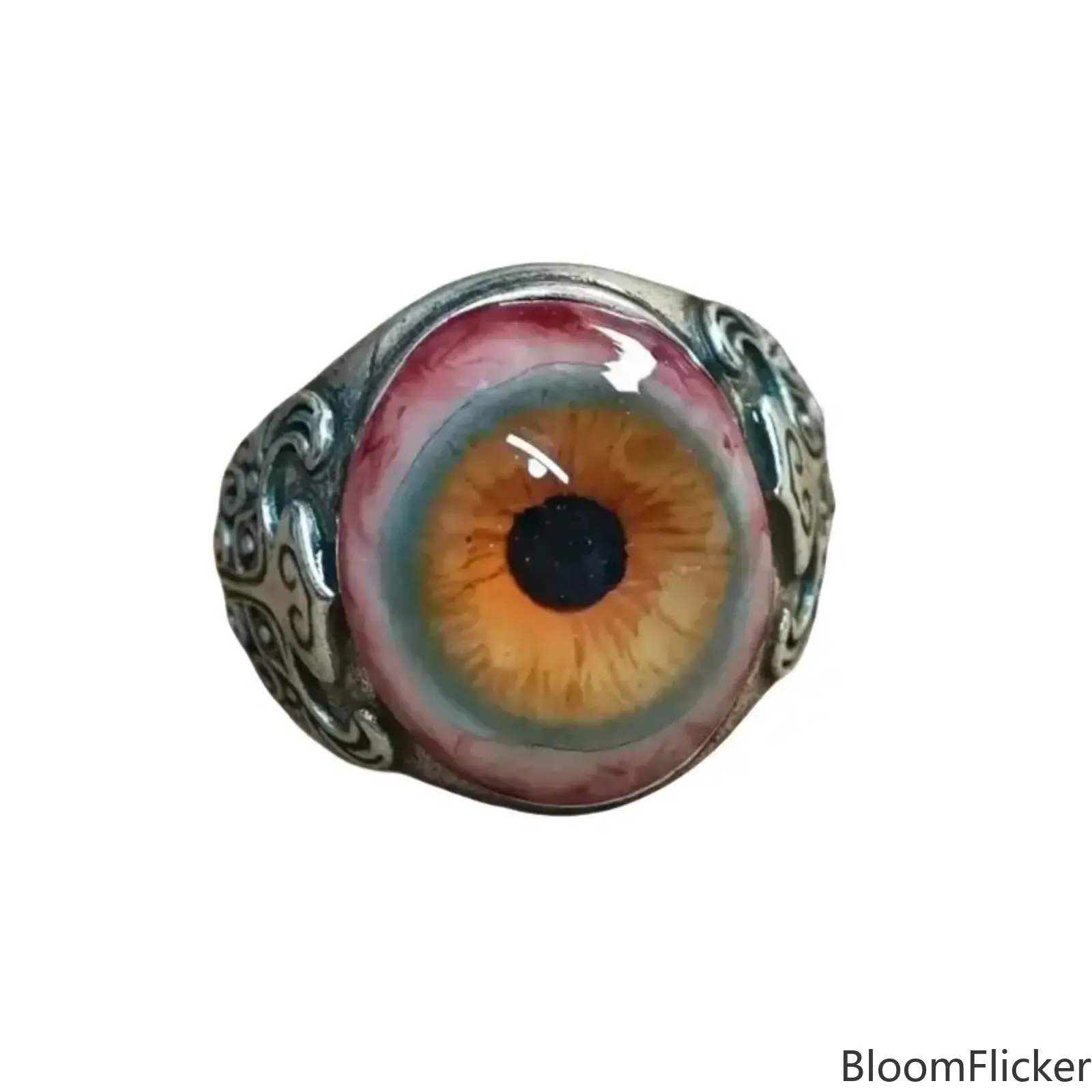 Gothic Eye Statement Adjustable Ring For Men & Women, Realistic Iris Eye Dark Amulet Unisex Band, Durable Fashion Jewelry Ideal For Daily Outfits, Halloween Party Styling & Unique Festival Gifts