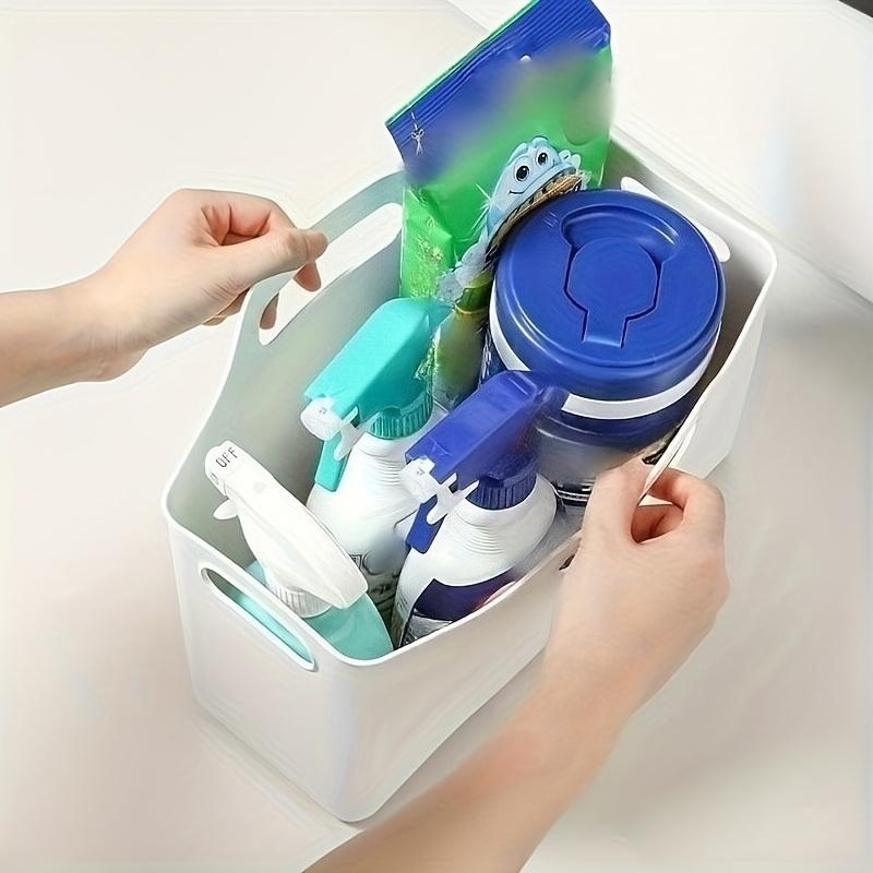 Large 3pcs Soft PP Transparent Multi-functional Storage Baskets - Portable Desktop and Bathroom Organizer Boxes for Home Cabinet and Sundry Storage, Organizing Tools, Desktop Organizer Bins