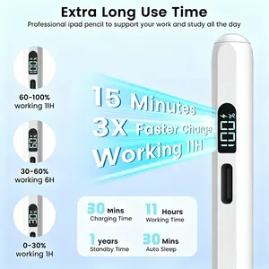2026 New iPad Stylus Pen, LED Battery Display, Compatible with Multiple iPad Models Post-2018, Fast Charging, Long Lasting, Smooth Writing