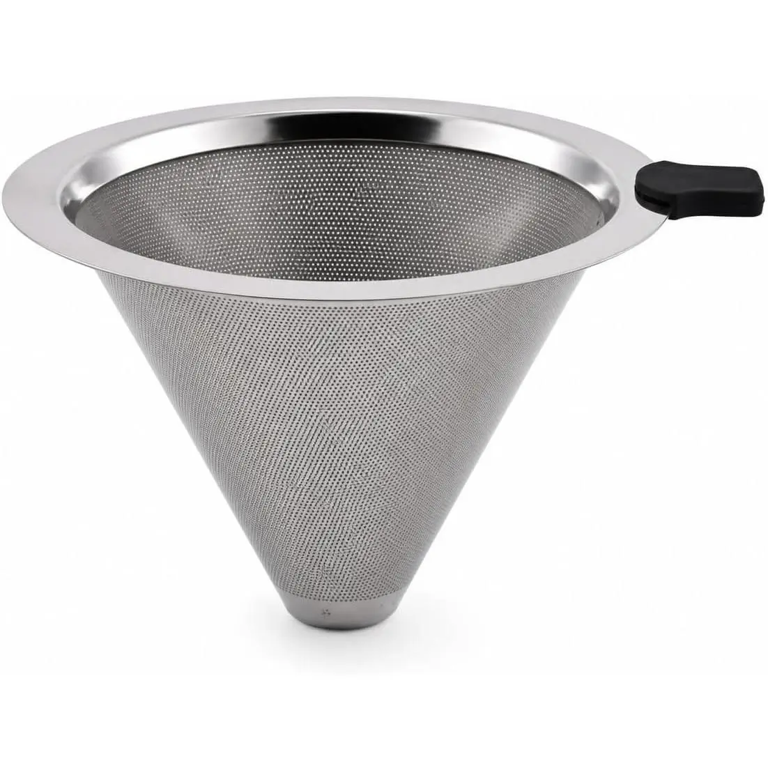 Stainless Steel Pour Over Coffee Filter – Single Cup Cone Dripper, Paperless Metal Coffee Filter for  Barista, Office & Travel Use, Easy Clean Fine Mesh Design