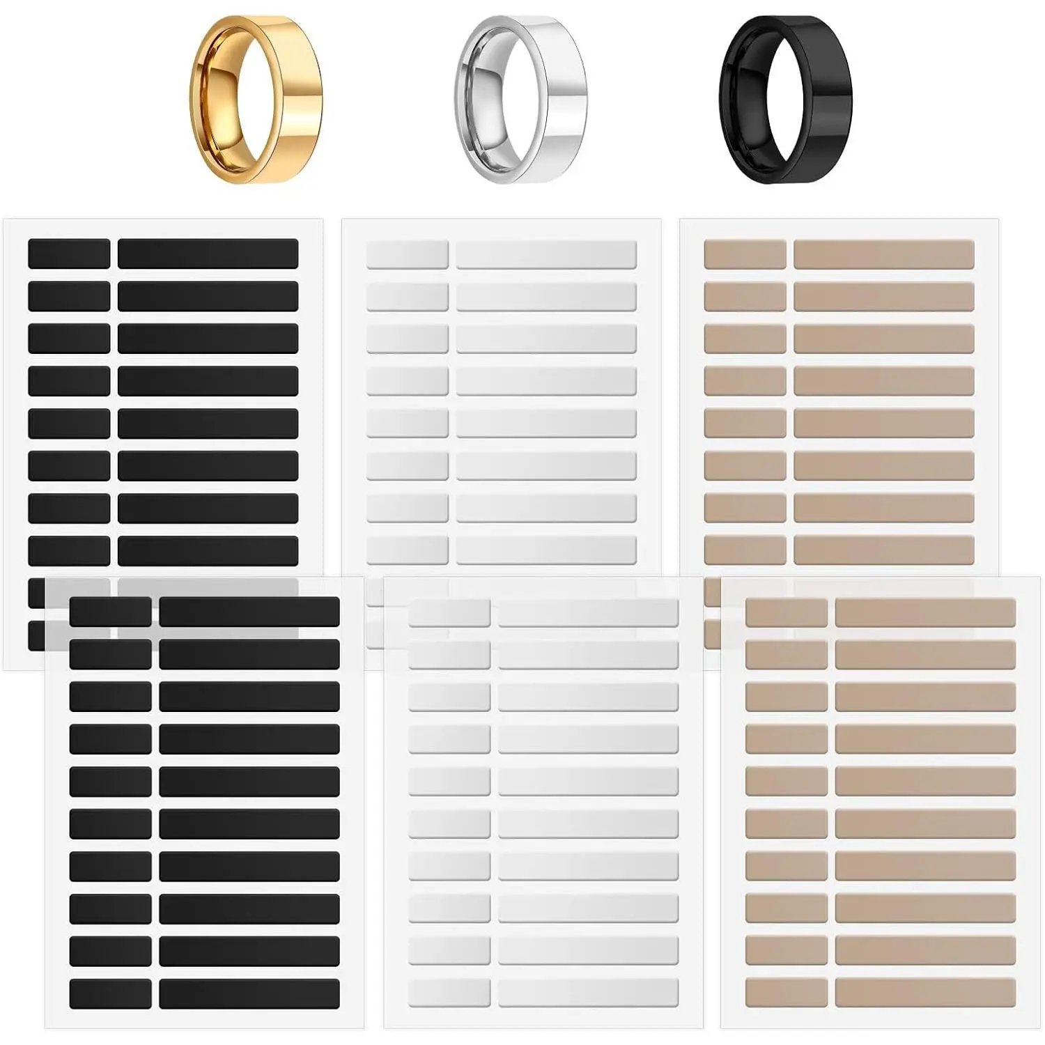 120 count  Ring Size Adjuster for Oura Ring Gen 5/4/3, Invisible Ring Sizer Adjuster Stickers for Loose Rings, Soft Ring Spacer Tightener for Women Men, Ring Resizer Kit