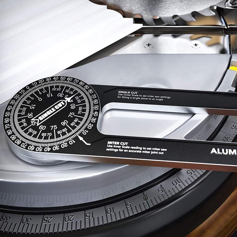 Pro-Grade 360° Miter Saw Protractor – High-Precision Angle Finder for Carpenters, Plumbers & Building Trades