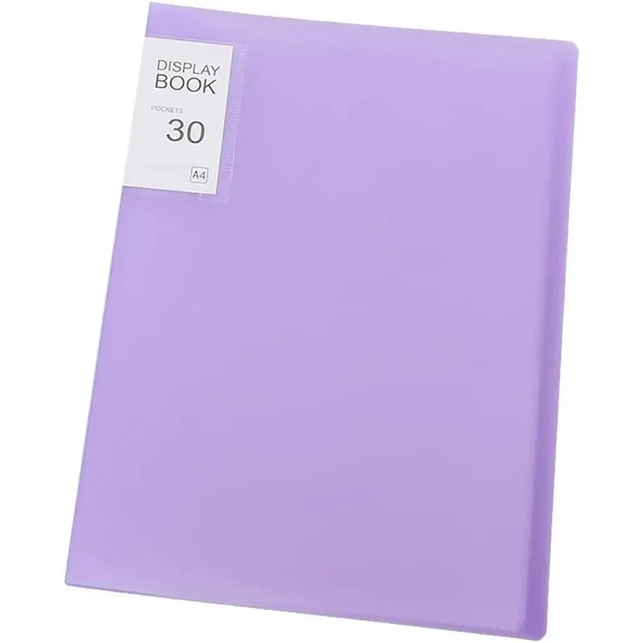 A4 Multi-Page Storage Book, 12.2x9.1" Desk Organizer for Organize Art, 30 Pages Holding 60 Pictures, Office Stationery Portfolio Folder for Presentations