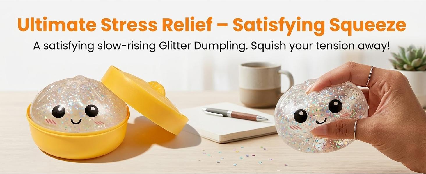 ZANOK Dumpling Squishy Mystery Box Viral, 2026 New Dumpling Squishy Mystery Box - Surprise Dumpling Squishy, Rare Dumplings Bun Stress Relief Fidget Set, Random Colors (5 Packs)