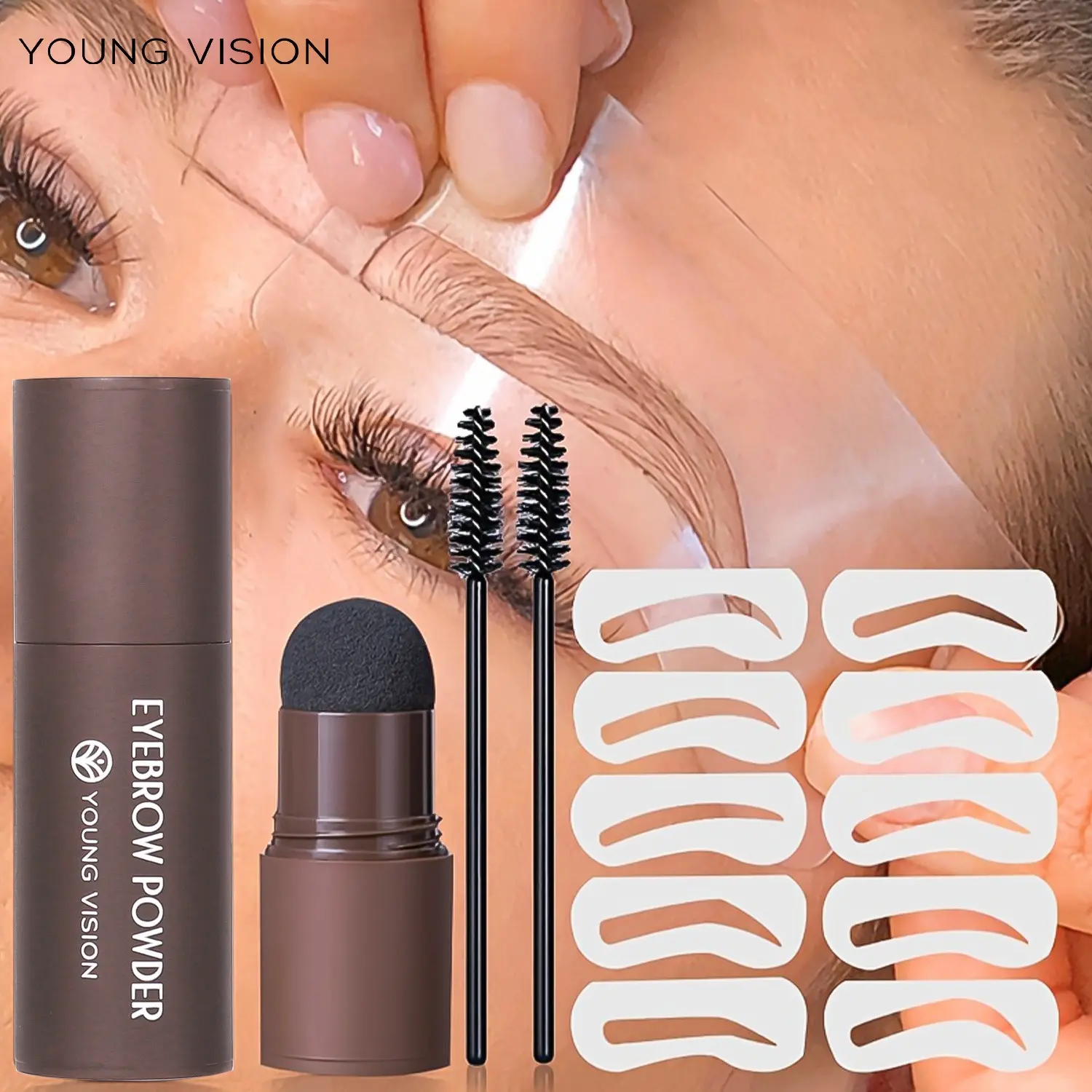 Lazy Person Eyebrow Powder, Forehead Line Powder, Facial Contouring Shadow Powder, Stamp Eyebrow Powder, Eyebrow Pencil, Eyebrow Makeup Products