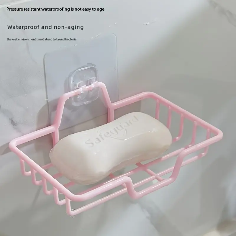 No-Drill Wall-Mounted Soap Bar Holder - Self Draining Water Draining Removable Suction Cup Soap Dishes for Bathrooms, Toilets with Strong Adhesion, Self Draining Soap Dish
