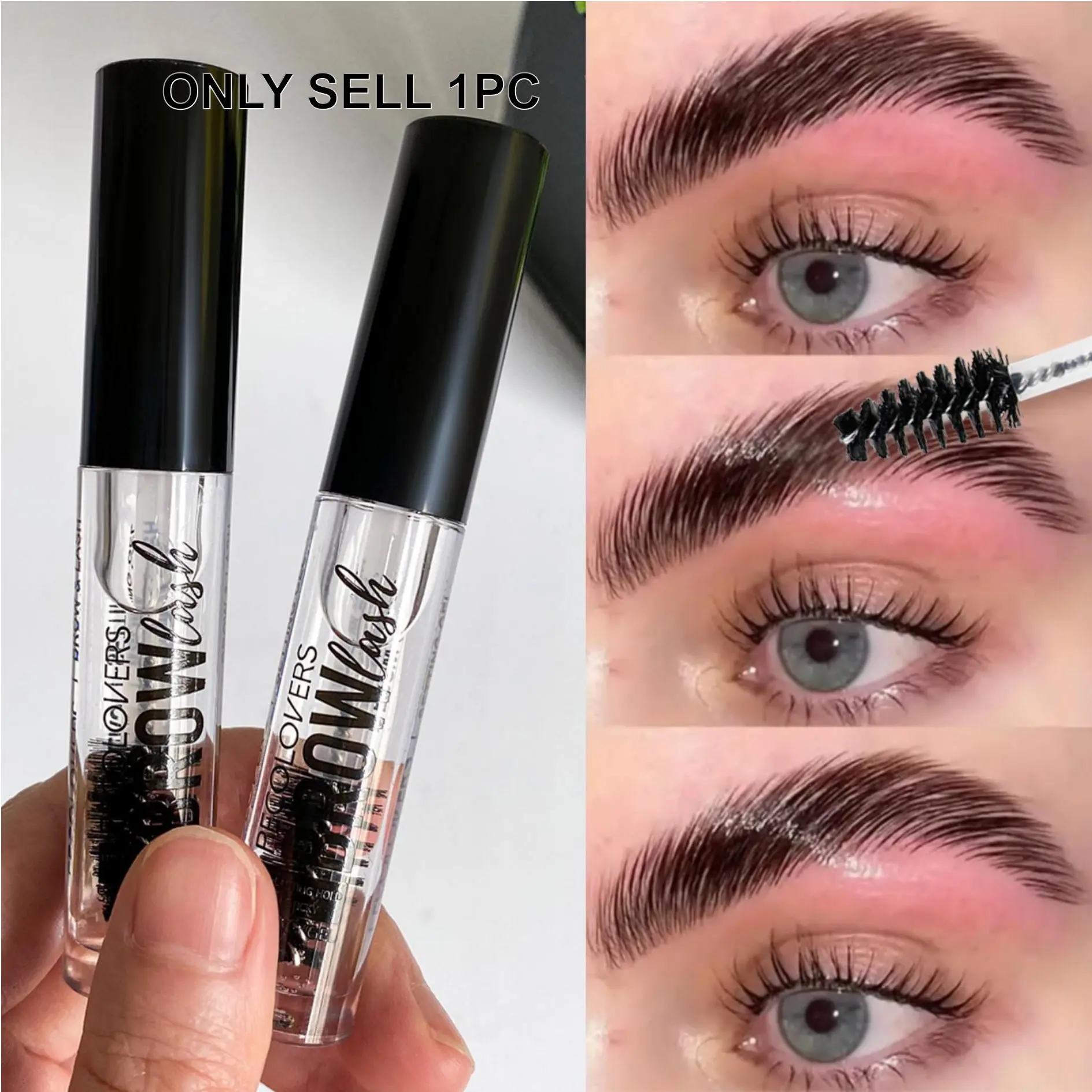 1PC Black Cover Eyebrow Setting Liquid, Long-lasting Eyebrow Styling, Waterproof and Waterproof, Eyebrow Cosmetics, Eyebrow Makeup Gel, Brow Styler Gel, Eyebrow Makeup Products