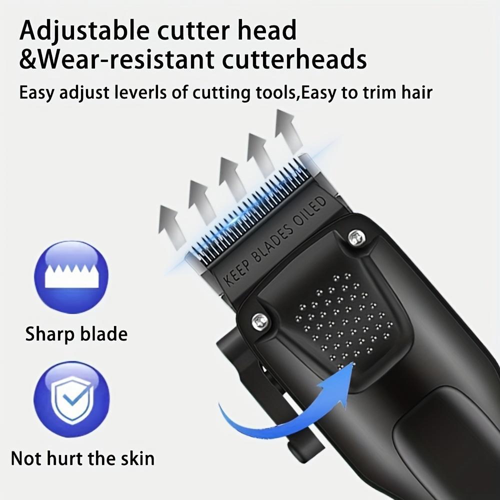 3pcs Men'S Professional Hair And Beard Trimming Set - Cordless Scissors With LED Display, Precision Trimming Kit, USB Rechargeable, Family Friendly, Perfect Holiday Gifts