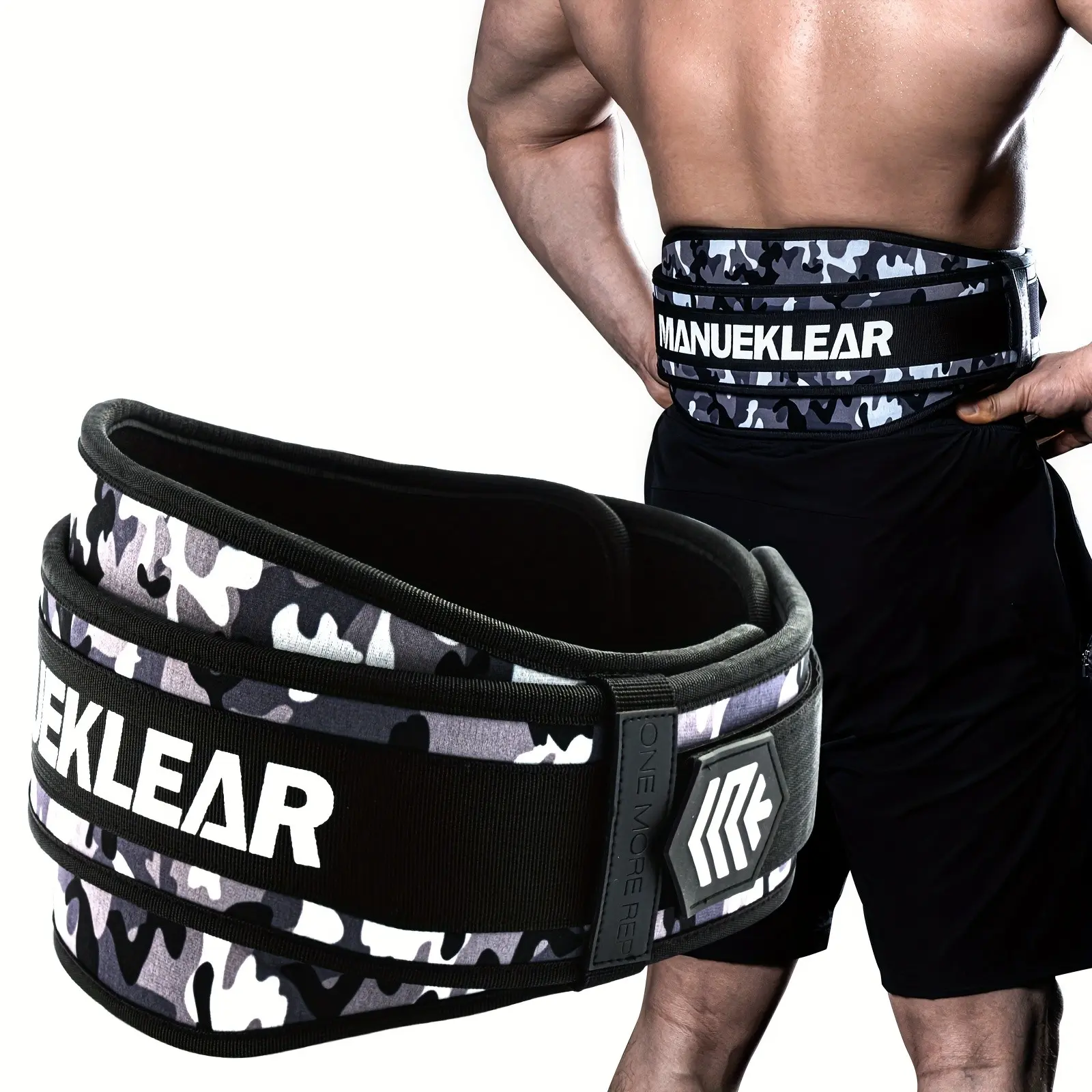 Manueklear Unisex Weightlifting Belt, Portable Fitness Belt, Lumbar Support for Squats & Hard Pulls, Deadlift Belt, Ideal for Cross Training & Strength Training
