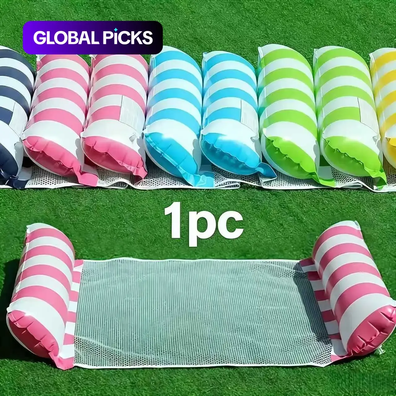 Foldable Inflatable Water Hammock Bed, Multi-Functional PVC Pool Float Lounger for Adults, Ideal for Family Pools & Travel #GLOBAL PICKS