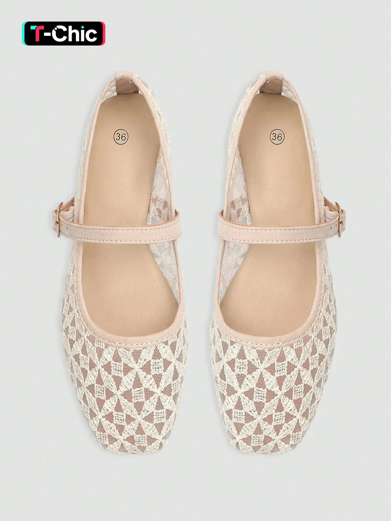 Women's Fashion Breathable Square Toe Woven Hollow Out Mesh Flat Shoes, Casual Flats for Party and Office, Breathable Summer Footwear, Breathable Lightweight Footwear