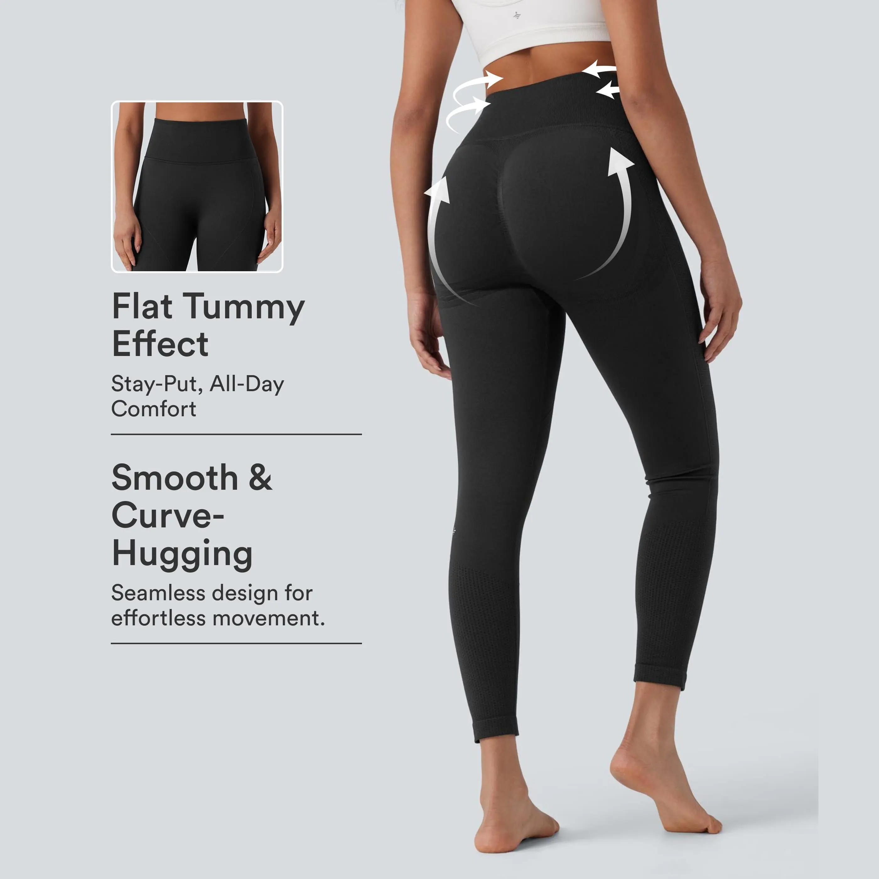 【Creator’s Pick】Halara OneForm Seamless Flow High Waisted Tummy Control Butt Lifting Yoga Leggings