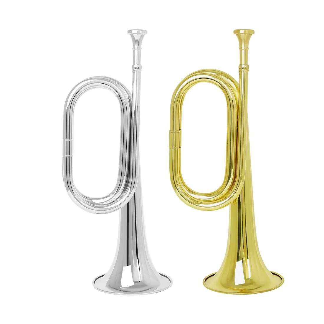 SLADE Red Bugle Spanish Military Bugle C Key, Bell Diameter 11cm, Height 34cm with Mouthpiece