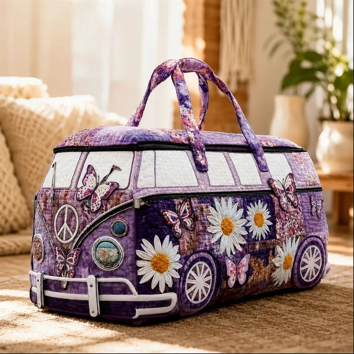 Large Size Quilted Tote Bag, Multifunctional Sports Duffle for Travel and Gym, Stylish Weekender with Zip Closure, Traveling