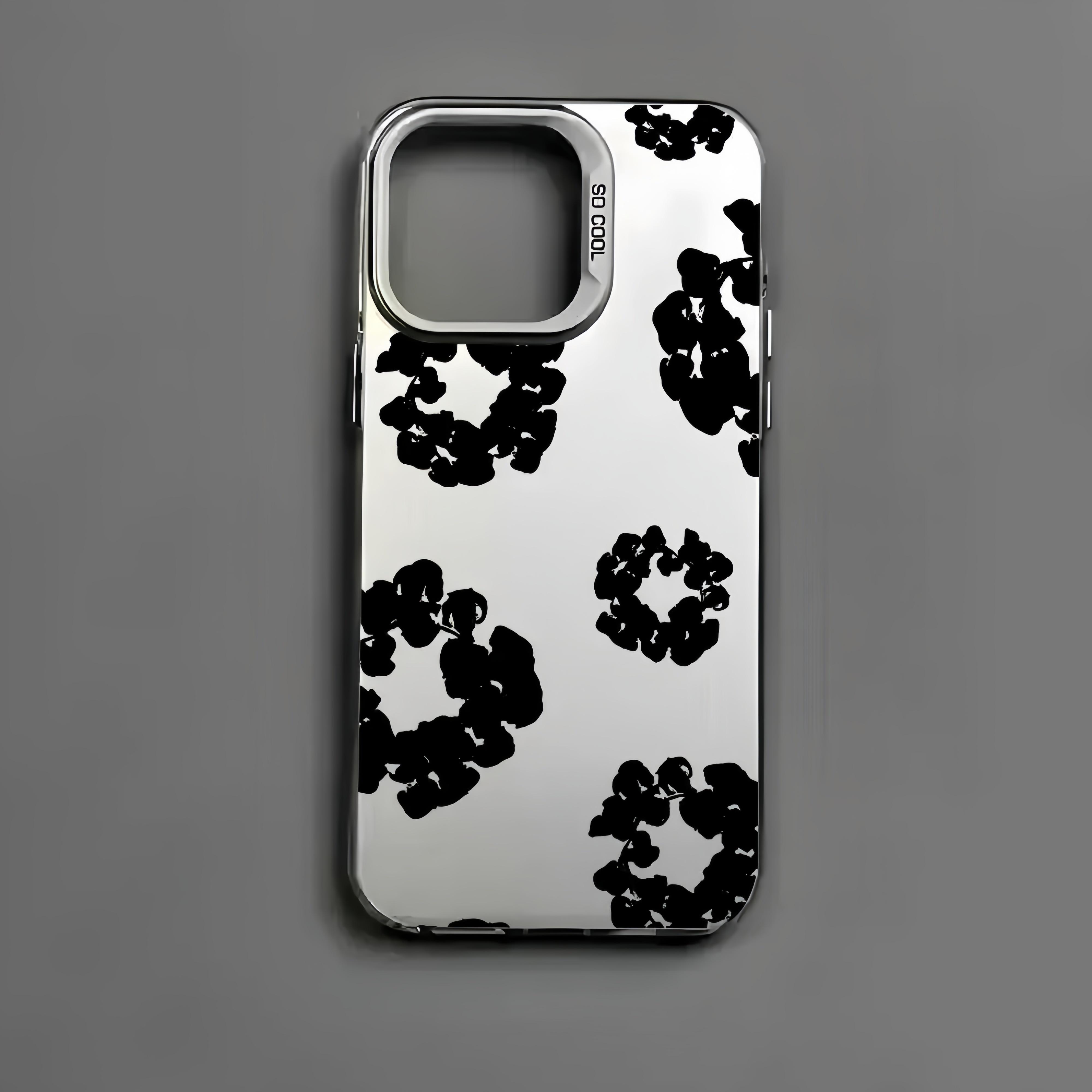 SE Luxury D-Denim T-Tears Phone Case for iPhone 17 16 15 14 13 12 11 mini Pro Max X 8 7 Plus Anti Fall Matte Back Cover with Unique Floral Design