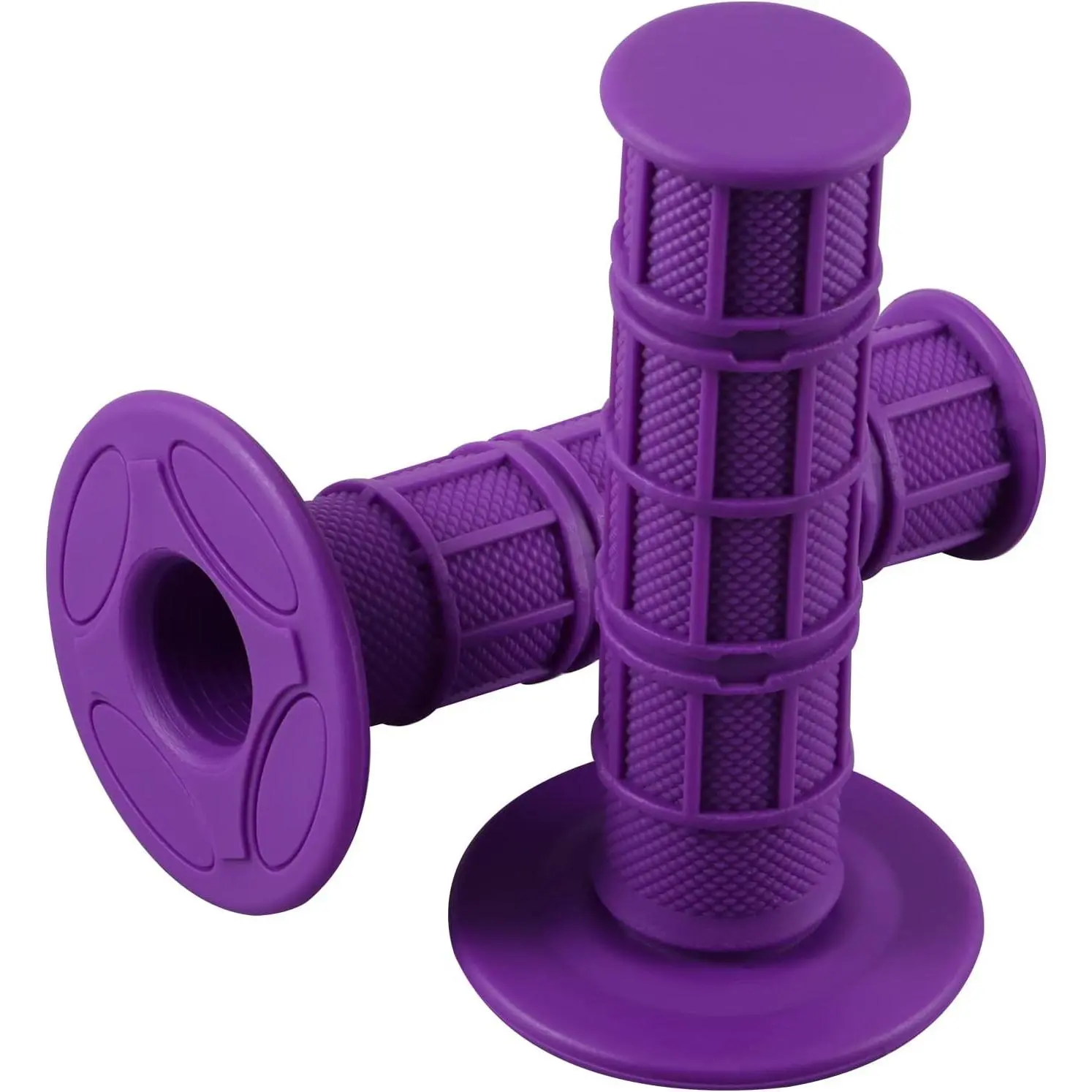 Purple Soft Rubber Throttle Grips, 22mm & 25mm Anti-Skid Handlebar Pair for Dirt Bikes, Mopeds, Scooters & ATV Riding, Fits 50cc-450cc Models, Mini Dirt Bikes, Nonslip, Dirt Bike, Push-On