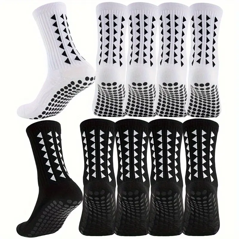 Women's 6 Pairs Mid-Calf Sports Socks, Black Cushioned Crew with Arch Support, Non-Slip & Breathable for Running and Hiking, Socks For Women, Above The Ankle Mid-Calf Socks
