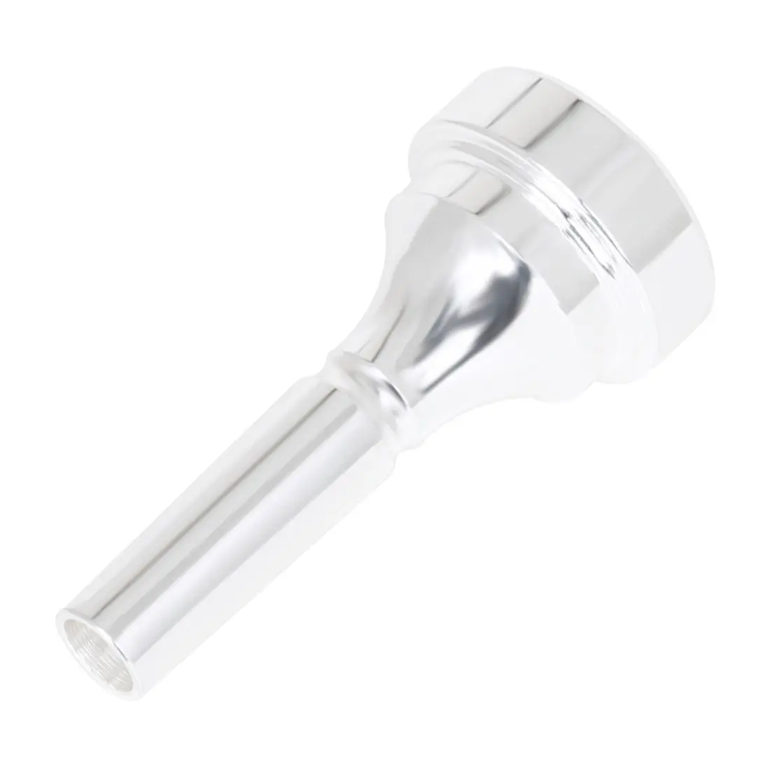 TR-17 Professional Silver Plated Cornet Practice Mouthpiece Durable Replacement Mouthpiece for Cornet Wind Instrument