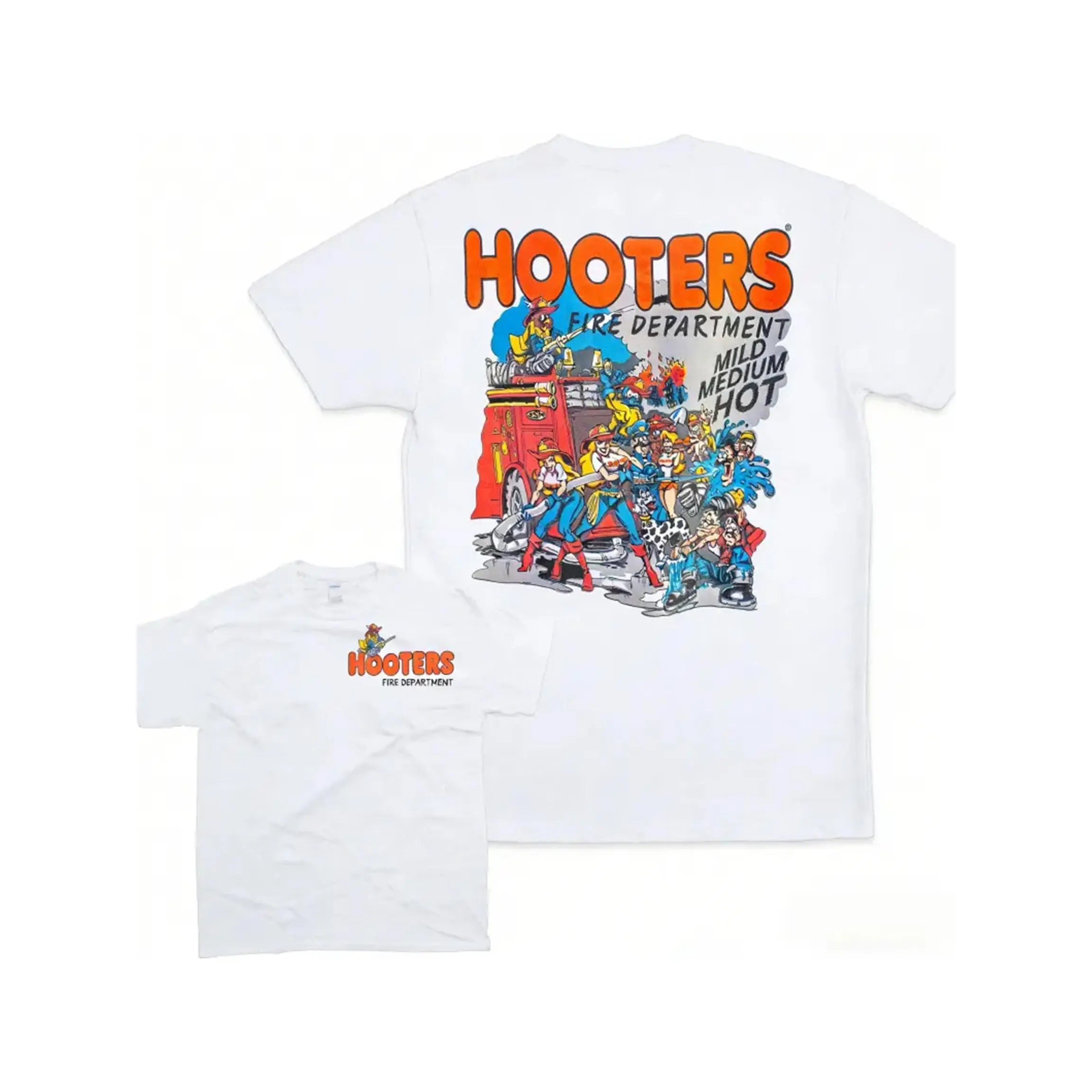 Hooters Fire Department T-shirt, 100% cotton, comfortable and breathable, unisex T-shirt