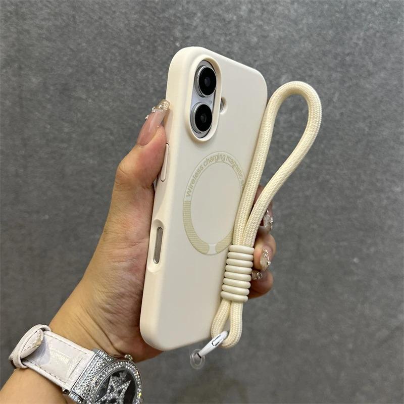 Magnetic Case with Wrist Strap| [Color] MagSafe Stand For iPhone11 iphone 12 -17 [Model]