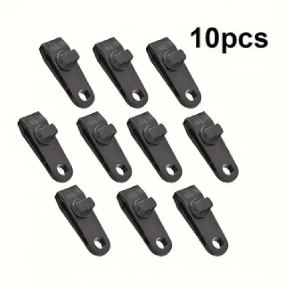 10 Pack Heavy-Duty Tarp Tent Clips with Buckles 82×26mm, Firm Grip Outdoor Fasteners for Camping Hiking RV Glamping, Reusable Easy Install Outdoor Gear