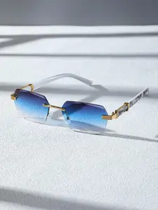 1 Pair Summer Geometric Frame Trendy Square Sunglasses, New Personality Travel Accessories for Women & Men, Lightweight and Durable for Outdoor Sun Protection Glasses for Daily Use