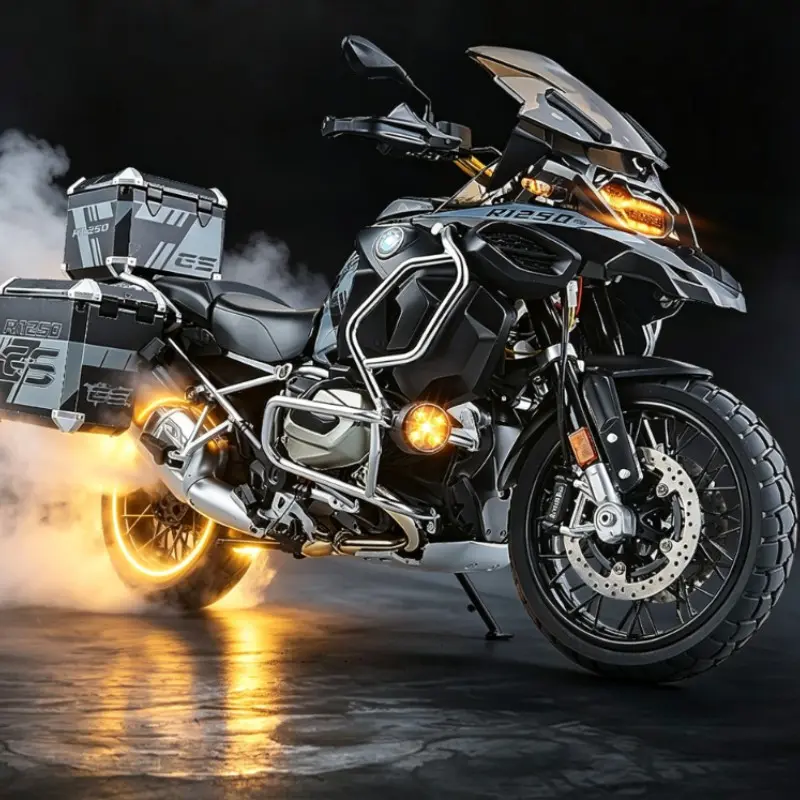 1/7 Scale Metal Diecast Racing Motorcycle, Precision Crafted with Sound & Light, Convertible Fairing, Removable Guards, Motorsport Gift, Collectible Model, Scale Collectible Motorcycle