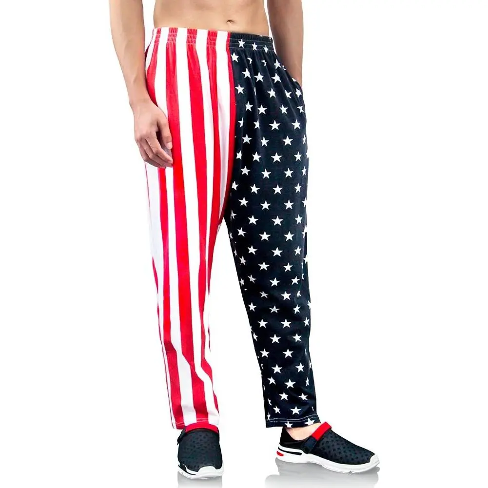 Men's American Flag Pants Men's Sport Sweatpants Baggy Pant Joggers Long Pants with PocketsGift.