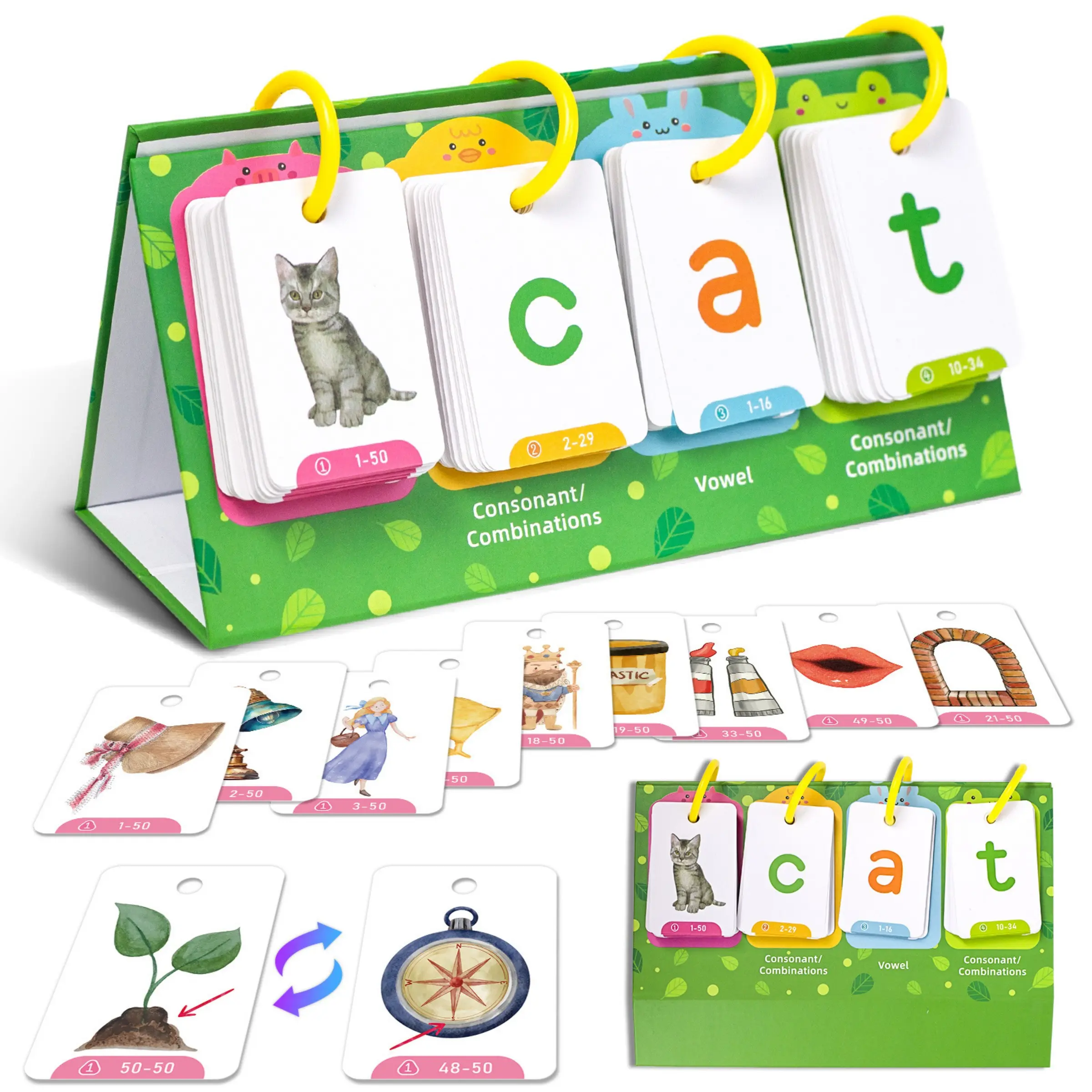 129-Piece Educational Word Cards, Vocabulary Flashcards Set for Kids, Bilingual Instruction Cards, Perfect Preschool Learning Tool for Parent-Child Interaction, Ideal Gift for Boys and Girls