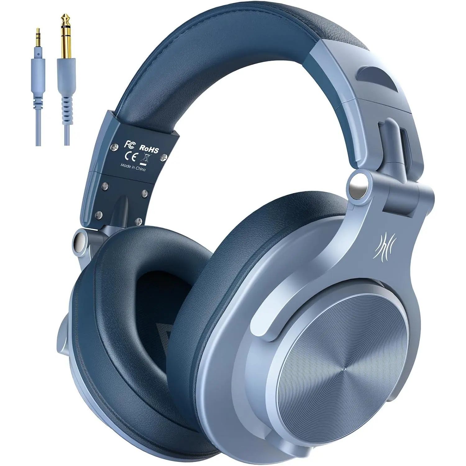 A71 Hi-Res Studio Recording Headphones - Wired Over Ear Headphone with SharePort,  Mixing Foldable Headset with Stereo Sound, 3.5/6.35MM Jack for PC  DJ Guitar-Sky Blue