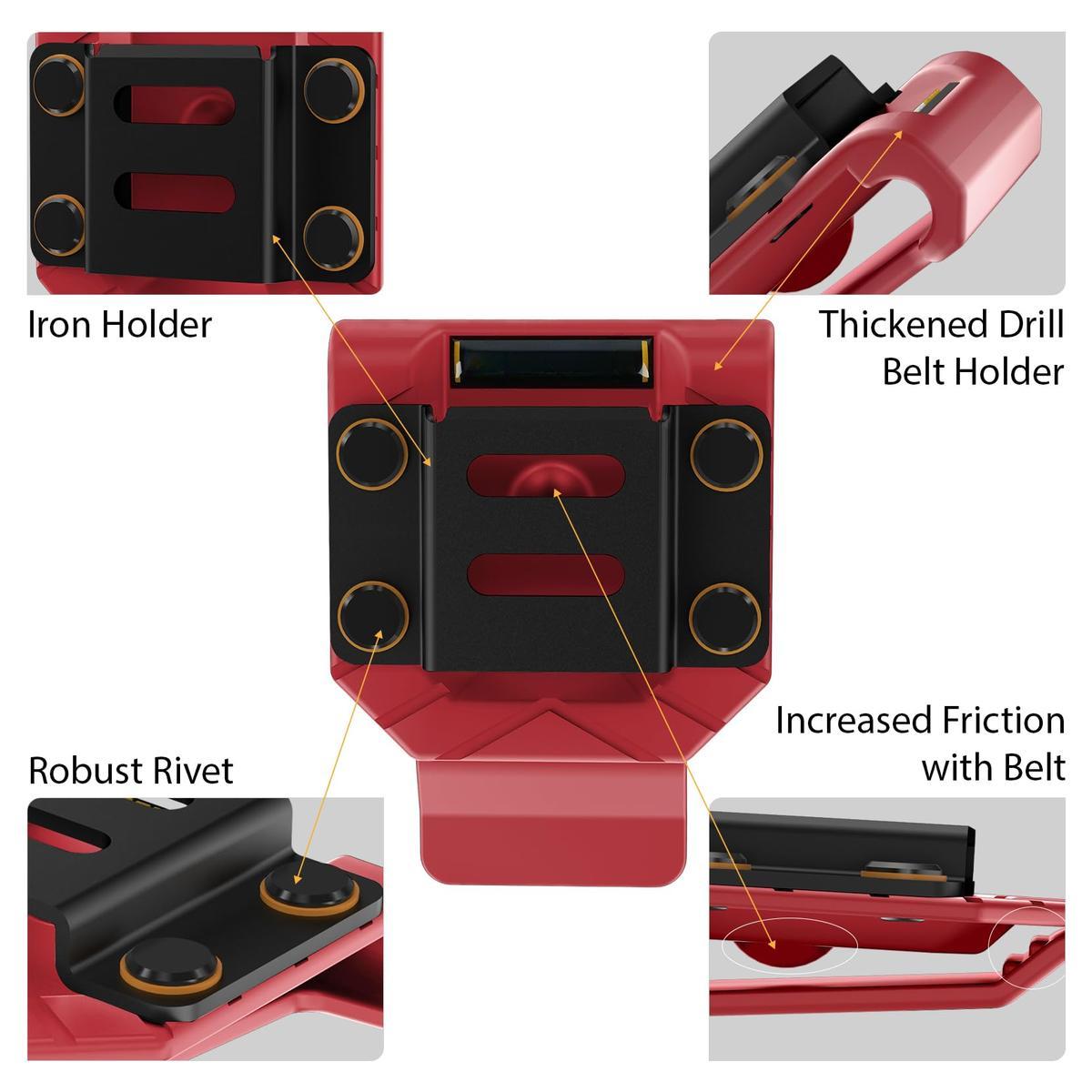 Drill Belt Clip,Drill Holder for Tool Belt,Drill Holster,Measuring Tape Holder,Drill Belt Holder for Cordless Drill,Impact Driver,Tape Measure