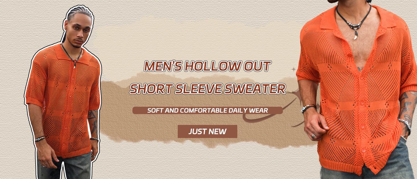 HYPESTFIT Men’s Summer Casual Short Sleeve Shirt – Perfect for Summer Outdoor & Daily Look