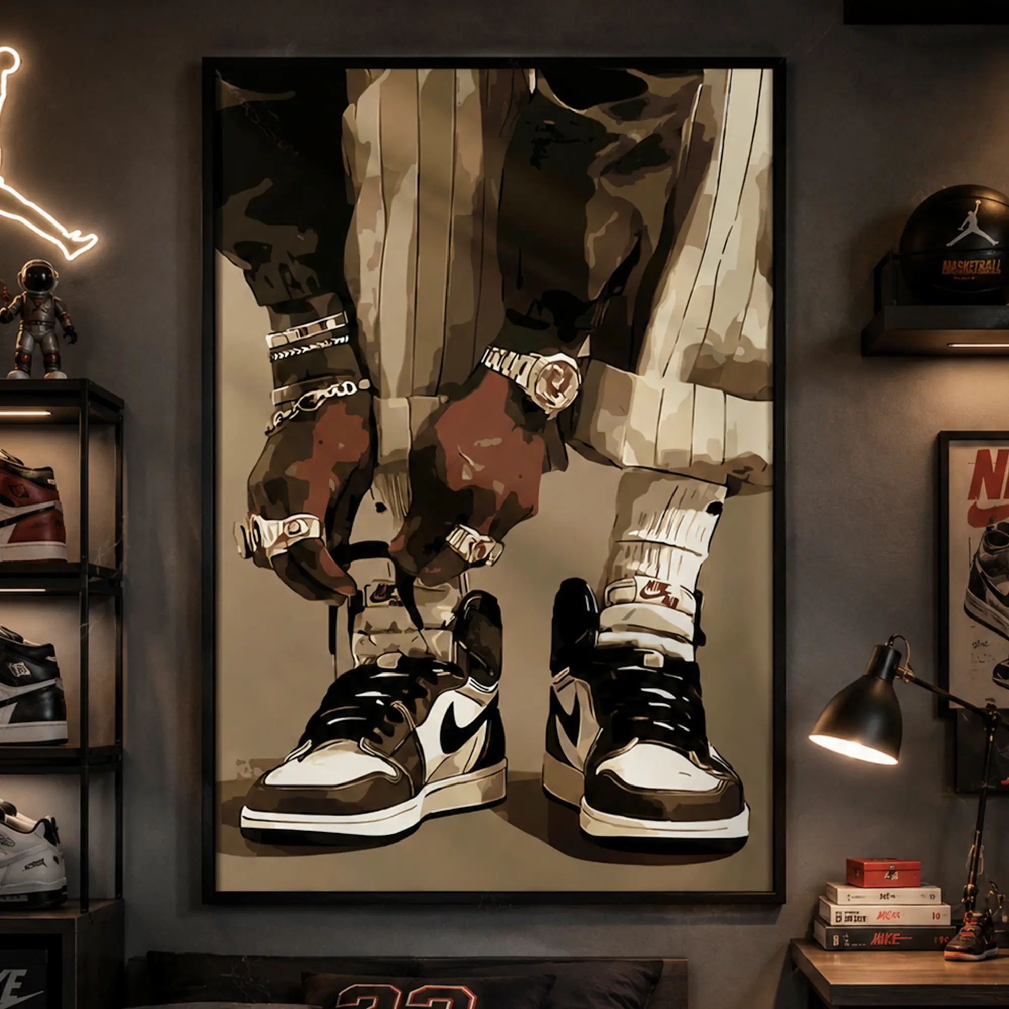 Black Sneakerhead Poster, Shoe Wall Art, Black Wall Art, Sneakerhead Art Poster, Hypebeast Male Poster,Office & Game Room |   Streetwear Decor, Fashion Wall Art, Sneaker Lover Gift