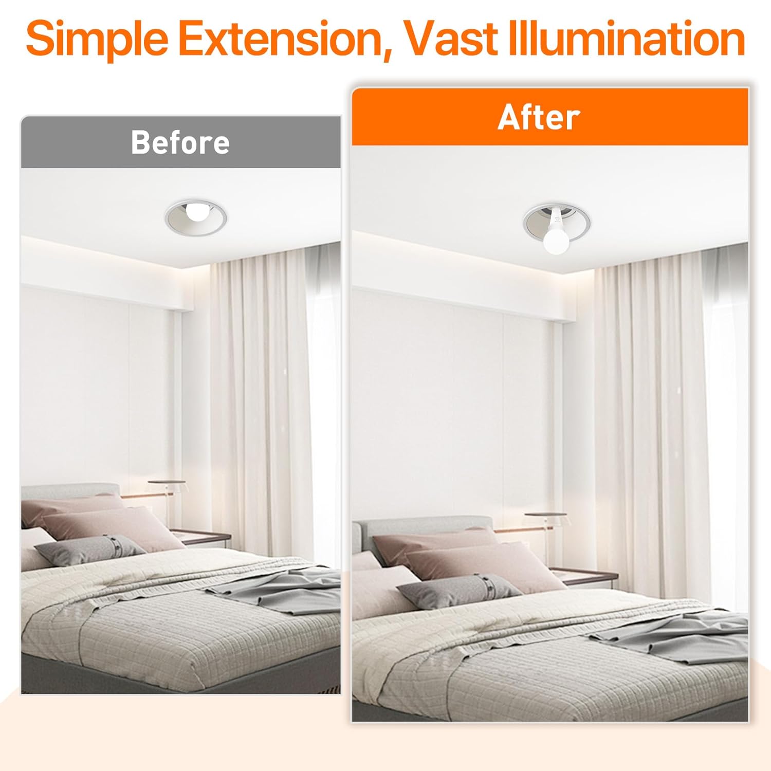 E26 to E26 Bulb Light Socket Extender Adapter Standard Medium Base Max 200W 0-250V 6.2 CM / 2.55 Inch Extension, 2 Pack E26 to E26 Bulb Light Socket Extender Adapter Standard Medium Base Max 200W 0-250V 6.2 CM / 2.55 Inch Extension, 2 Pack