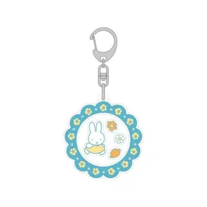 Kawaii Miffy Rabbit Keychain Cute Cartoon Acrylic Rocking Toy Trendy Schoolbag Gift