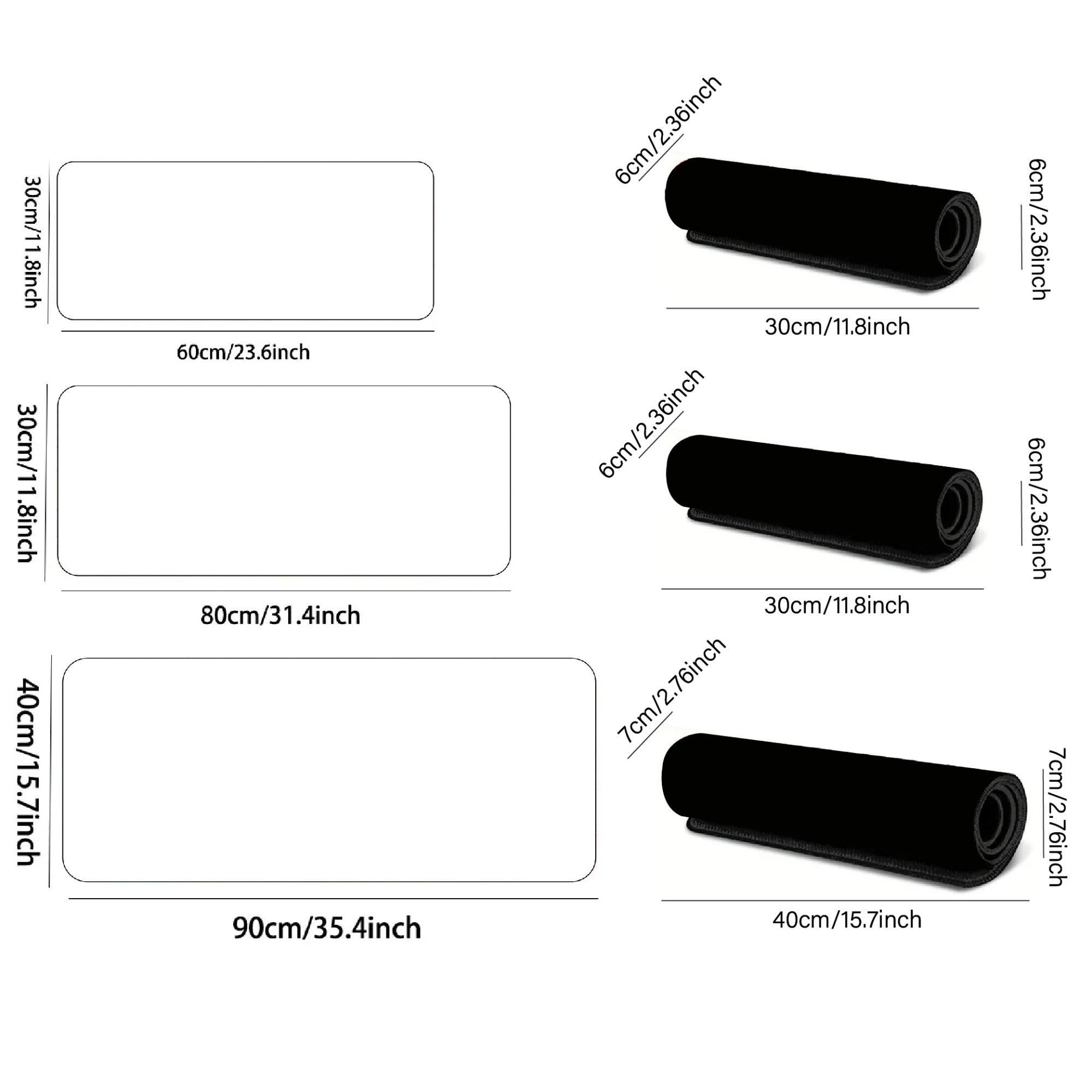 Rectangle Large Mouse Pad, 1 Count Wave Pattern Design Waterproof Mouse Mat with Non-slip Rubber Base, Smooth Desktop Mouse Pad for Home & Office, Gaming Desk Accessory, Office Desk Accessories