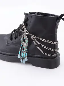European and American Style Ethnic Fringe Pendant, Multi-Layer Metal Shoe Chain, Boot Charm, Fashion Accessory