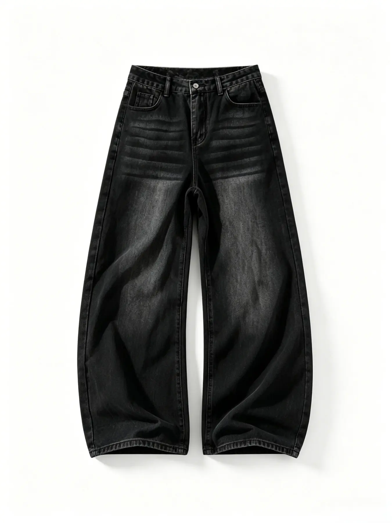 2026 New Men's Non-Elastic Jeans Pants, Classic Loose Fit, Casual and Formal Wear, Durable Fabric, All Seasons, Mid Waist, Zipper Fly
