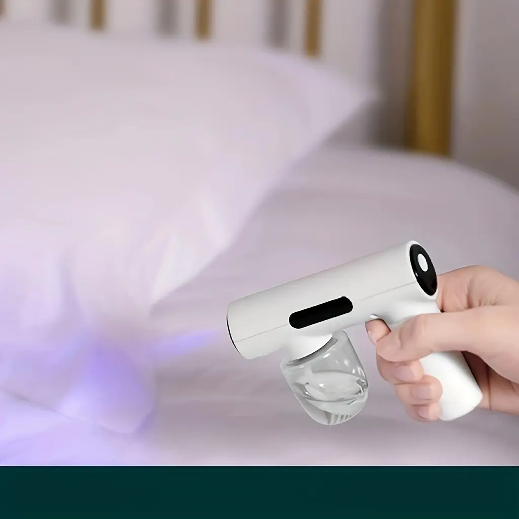 Mini-portable Charging Sprayer, 1.69oz Nano-blue Light Sprayer, Hand-held Powerful Sprayer, Agent Steam Battery Capacity Of 1200mAh,  Suitable For Car,school,bedroom,clothing,express Delivery And Other Disinfection
