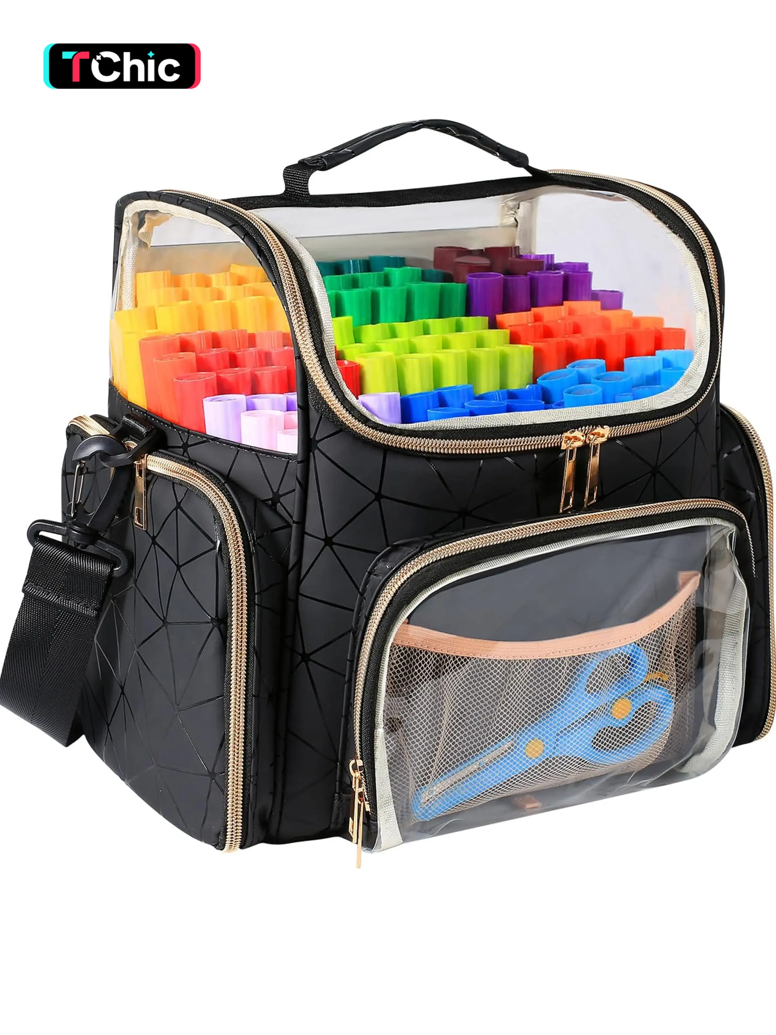 Multifunctional Portable Storage Bag with Detachable Compartments, Storage With Dividers, Large Capacity Marker Organizer for Markers, Crayons, Watercolor Pens, Highlighter Storage Bag, Divided Compartments Organiser