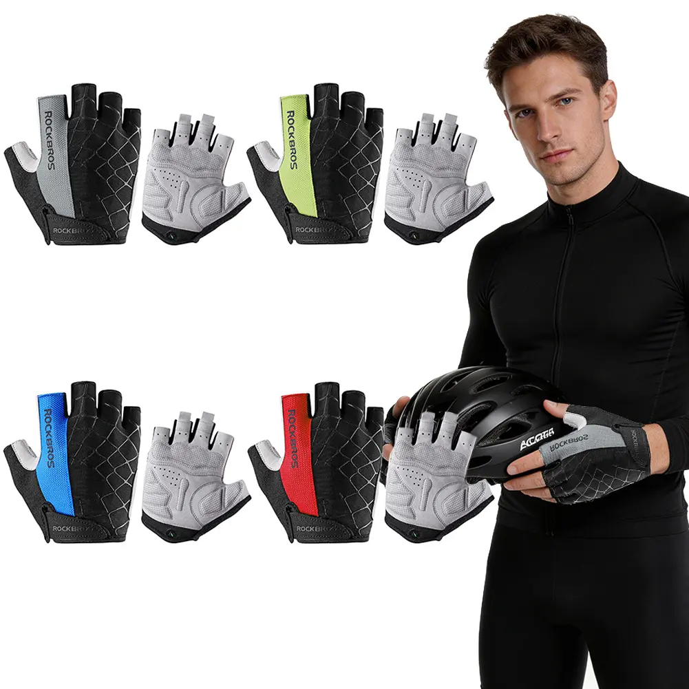 Half-finger Breathable Shock-absorbing Cycling Gloves for Men and Women, Suitable for Road and Mountain Biking, Driving, and Light-duty Protective Work