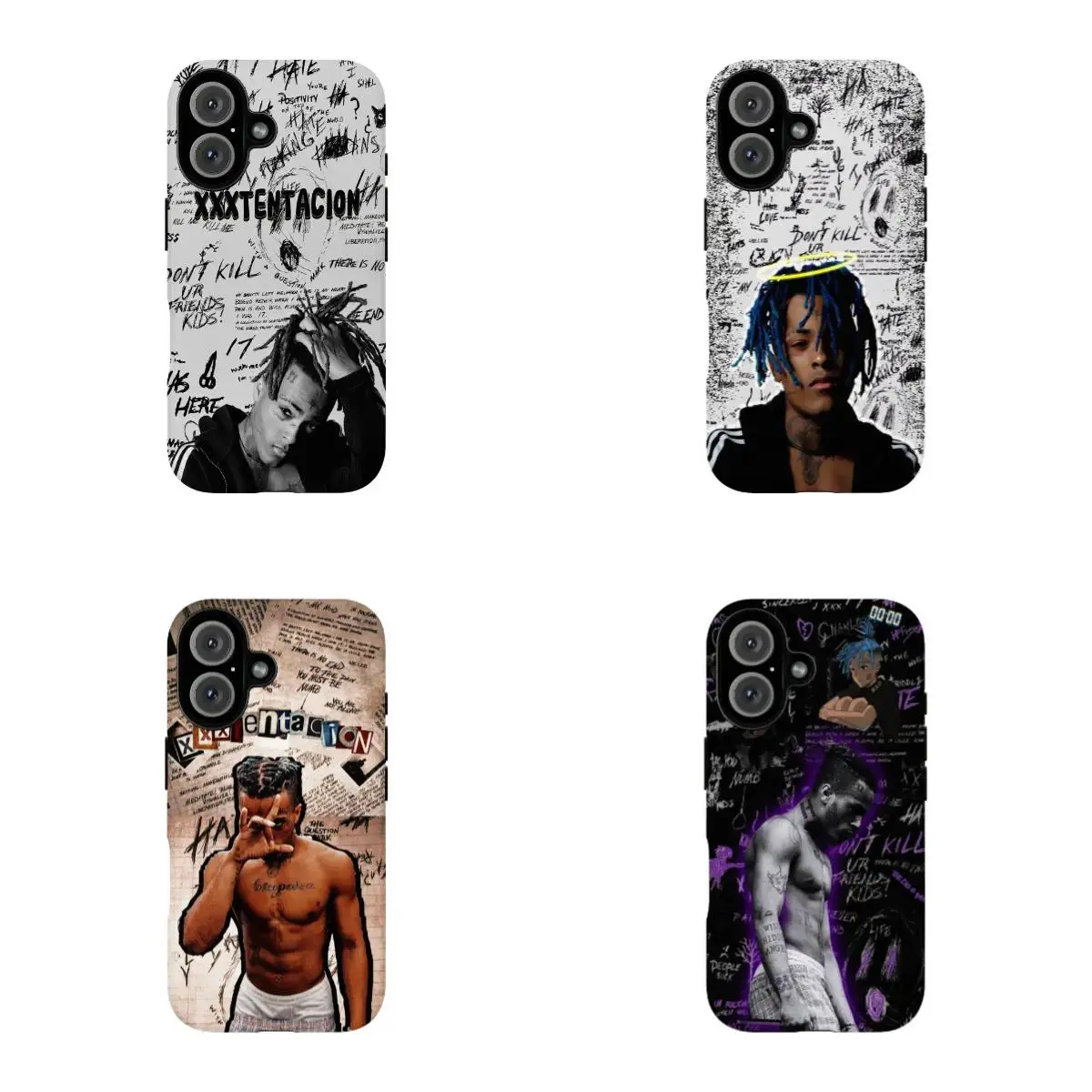 XXXTentacion TPU Soft Phone Case - Phone Accessories for iPhone Series (iPhone12-17 ProMax, Pro, Plus), Hyperrealism Design, Fits iOS Devices, Ideal Gift for Friends for Holidays, Birthdays, High Detail