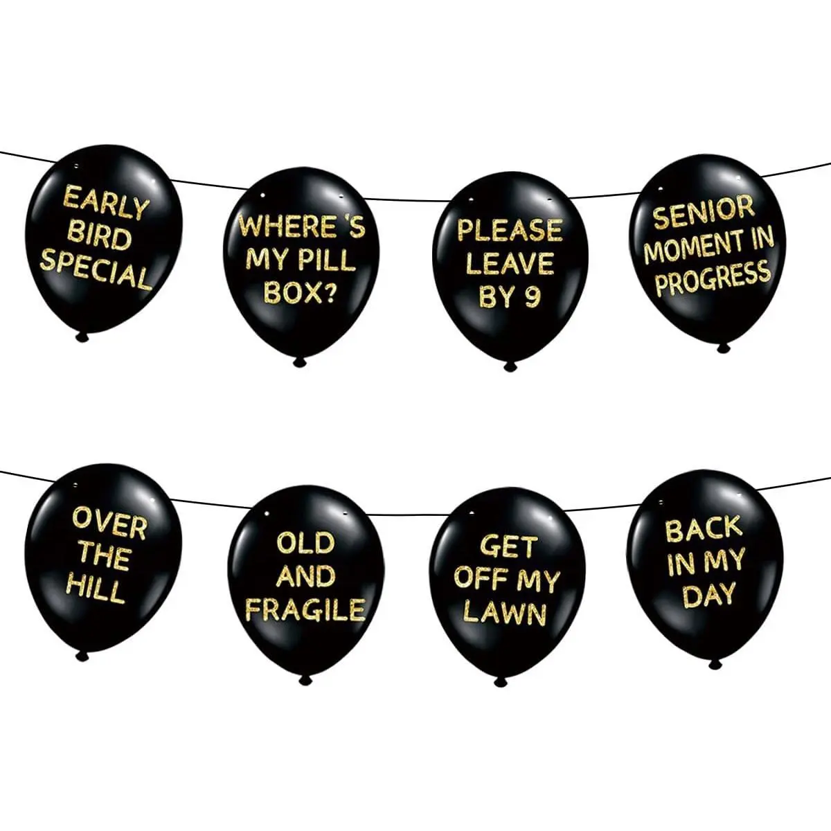 Pre-Strung Hilarious Rectangle Bodytype Banner - Festive Party Supplies for 30th-50th Birthday, Retirement & Over The Hill Decor for Men & Women (Includes Balloon)