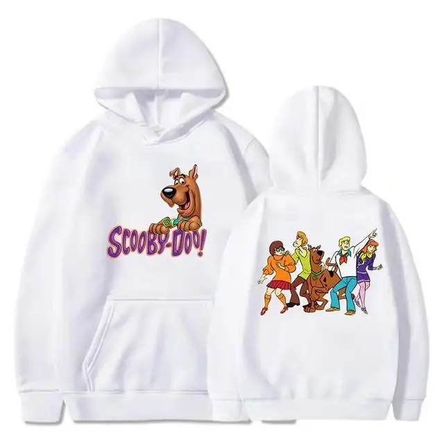 Men's Scooby-Doo Graphic Print Hoodie - Menswear Long-Sleeve Casual Street Pullover Sweatshirt, Unisex Fit V-Neck, Ideal New Year Birthday Gift Clothing, Halloween Wear, Sweatshirts
