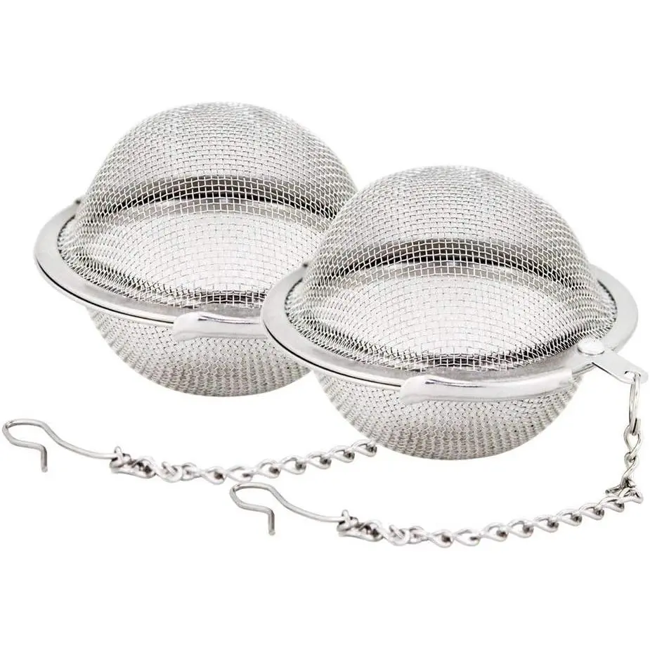 2pcs Stainless Steel Mesh Tea Ball 2.1 Inch Tea Strainers Teas Infuser Strainer Filters for Teas