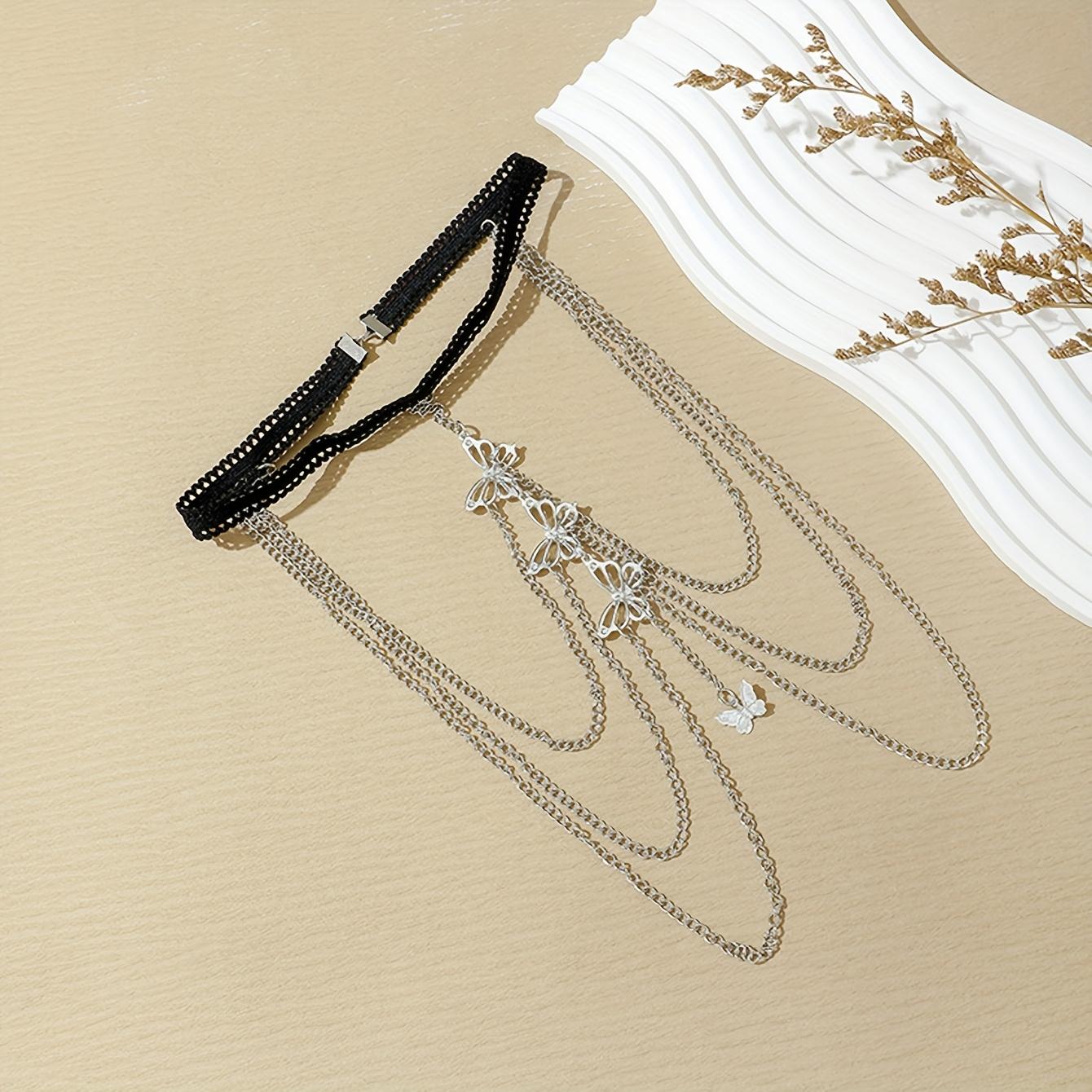 Women's Leg Chain 1 Piece, Personalized and Stylish Multi-layer Tassel Butterfly Thigh Chain