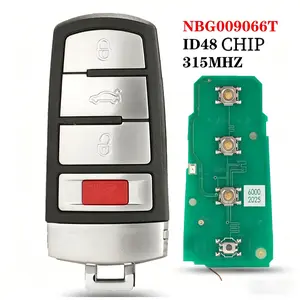 Car Smart Remote Key 4 Buttons With ID48 Chip NBG009066T 315MHz For Volkswagen VW Passat 2006-2013 CC 2009-2015