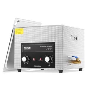 VEVOR 15L Ultrasonic Cleaner with Heater Timer Basket, Professional Digital Sonic Cavitation Machine, 360W Cleaning Machine for Lab Tools, Metal Parts, Carburetor, Brass, Auto Parts, Engine Parts